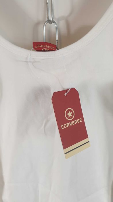 converse BLUZKA DAMSKA ROZMIAR 36/s top  biała ze złotym