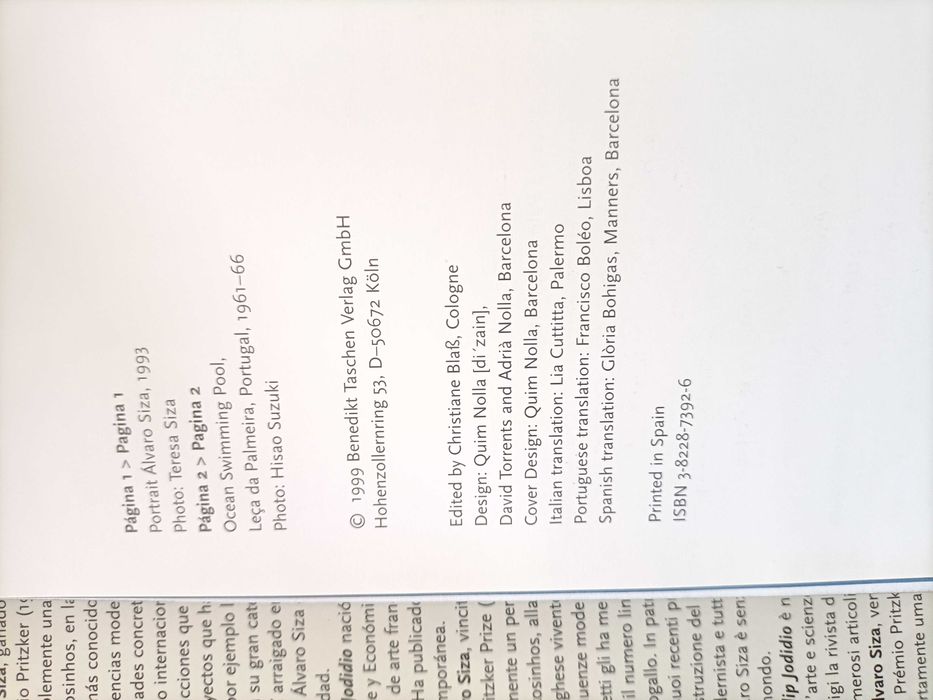 Álvaro Siza - Monografia Taschen - Portes Incluídos