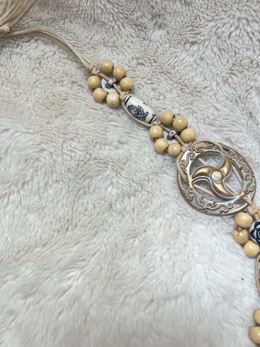 Pas pasek wiązany boho etno etniczny plemienny bohemian handmade 26
