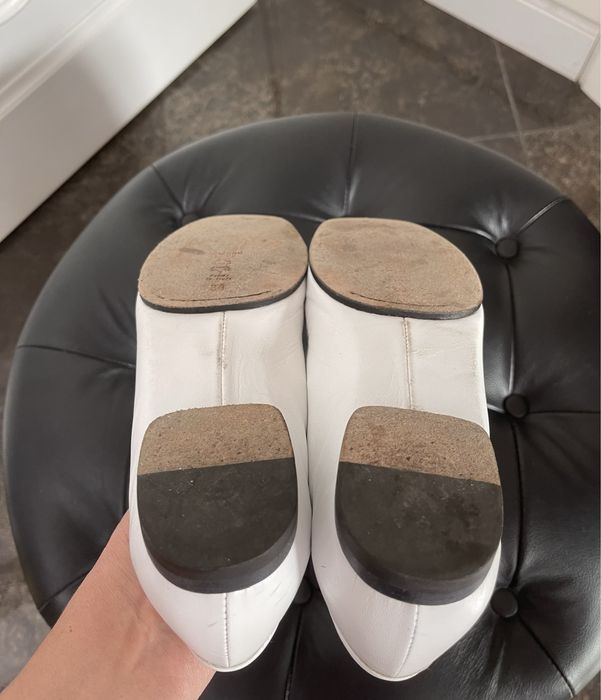 BALDININI piękne mokasyny, białe, skóra naturalna