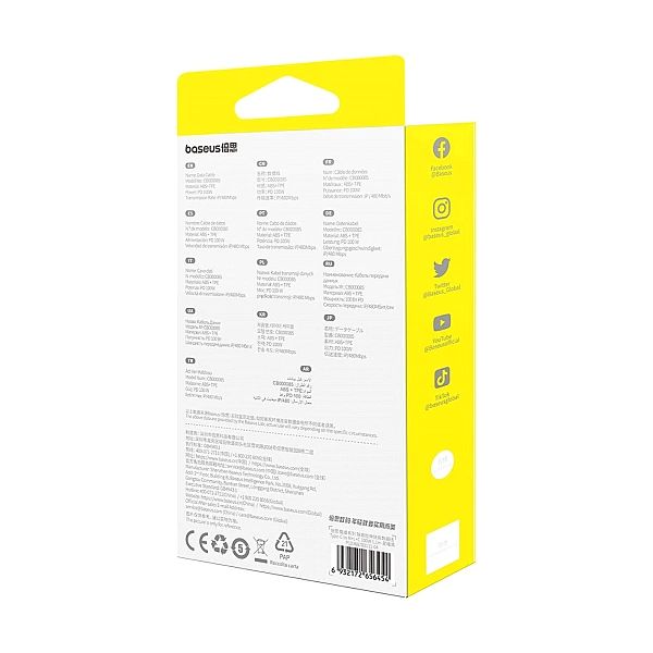 Kabel Baseus Free2Draw CB zwijany USB-C - Lightning / USB-C / micro US