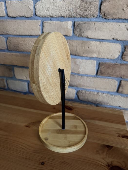 Lustro stojące bambusowe LED 3 tryby na USB