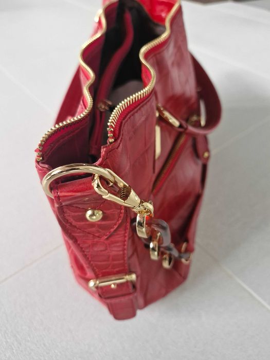 Torebka skorzana czerwona  Kazar