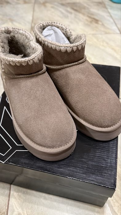 Жіночі уггі Keddo Ugg замшеві з підкладкою з вовни зимове взуття зима