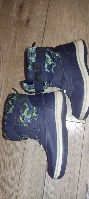 Buty śniegowce wysokie 31  na rzep ciepłe