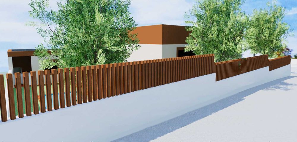 Moradia T4 Térrea 140m2 Palmela NOVA a terminar com garagem Pé Direito 3,40m 3wc