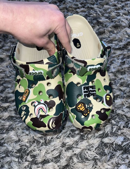 ‼️БЕЗ ПЕРЕДОПЛАТ‼️ Тапки Bape x Crocs / Бейп/ Крокс/ Тапочки