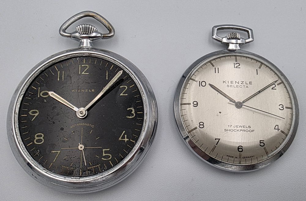 Zestaw Kienzle Selecta 17 jewels Germany kieszonkowy nakręcany