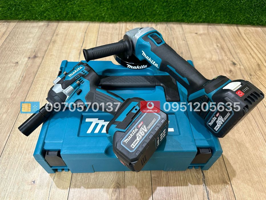 Набір 2/1 Makita Гайкокрут DTW500BL + Балгарка DGA504BL 36V 8Ah імпакт