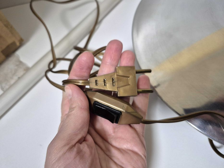 Винтажный световолоконный светильник "Сфера" в виде НЛО