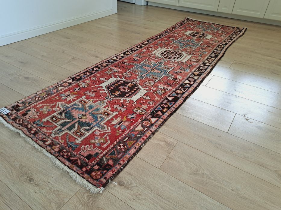 Unikalny perski ręcznie tk wełniany chodnik Hamadan lata 40ste 80x260