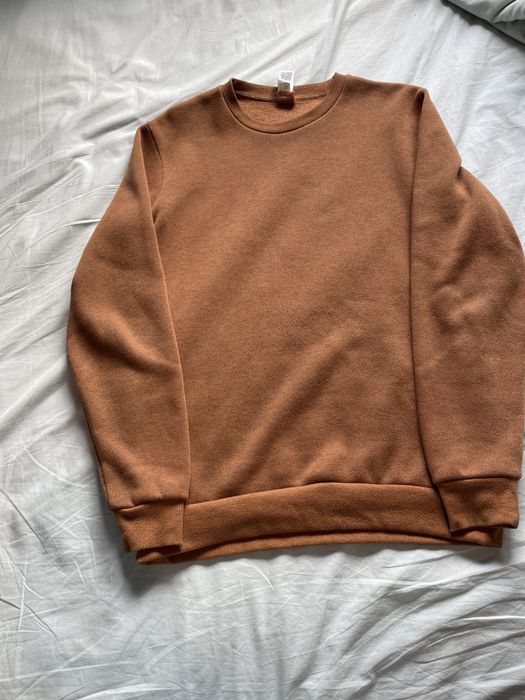 sweat de malha castanha decathlon