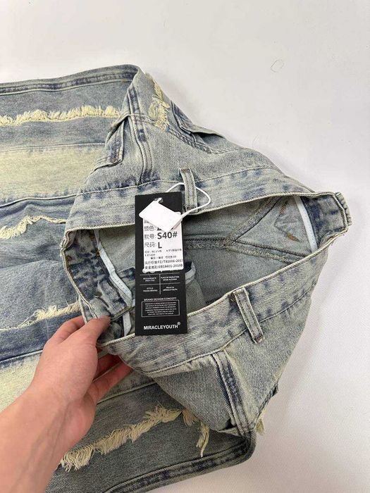 Distressed baggy custom jeans голубі штани джинси M L S