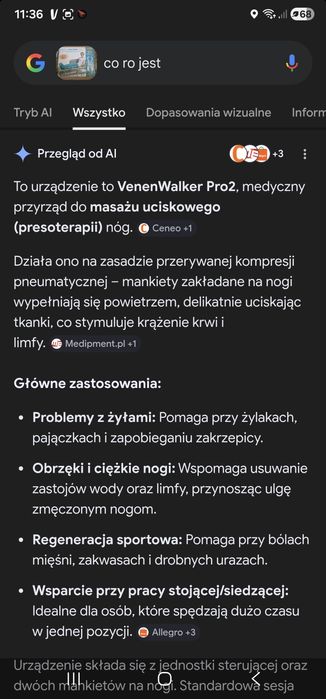 Masażer do nóg, presoterapia