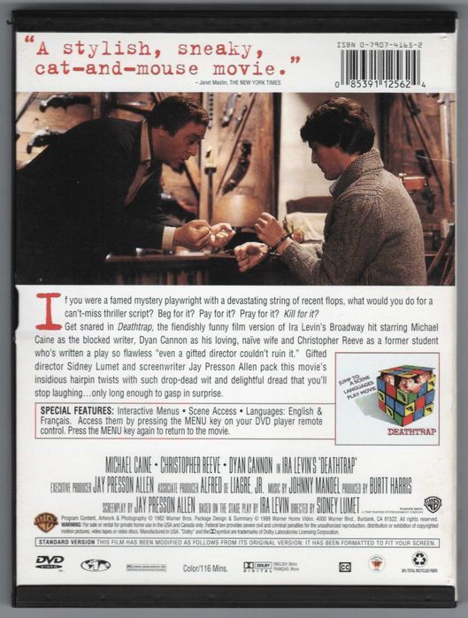 BEZ PL - Deathtrap Śmiertelna pułapka 1982 Sidney Lumet Michael Caine