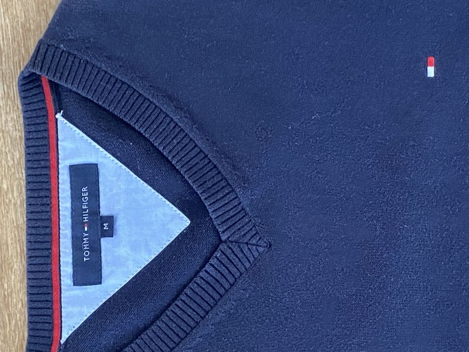 Tommy Hilfiger M sweter męski granat bawełna