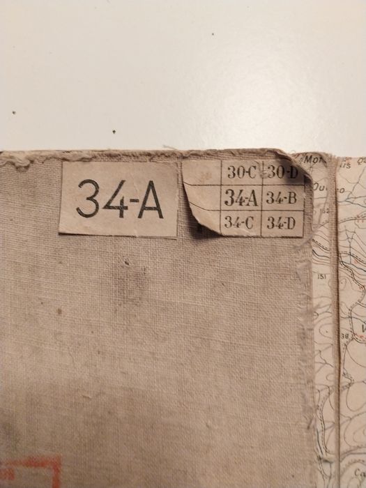 Mapa: Carta topográfica de Portugal, folha 34-A,Sintra, Colares, Mafra