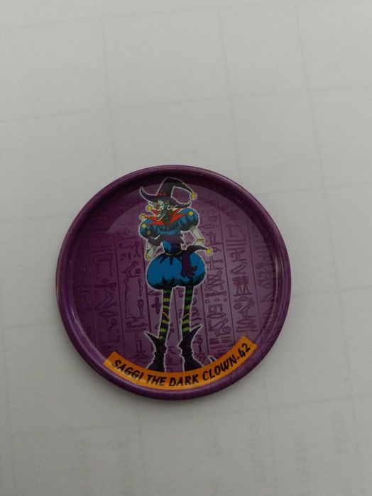 (Saggi the Dark Clown) - Metal Tazos Yu Gi Oh, Kaiba, raro, colecionável, edição especial e limitada Matutano