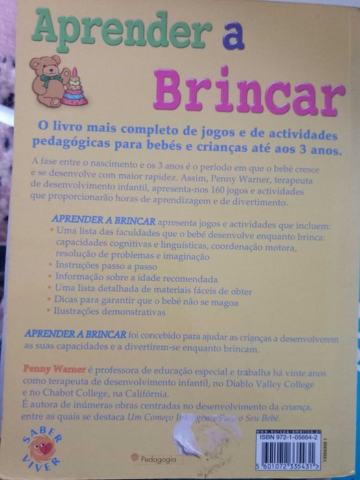 Livro - Aprender a Brincar de Penny Warner - portes incluídos