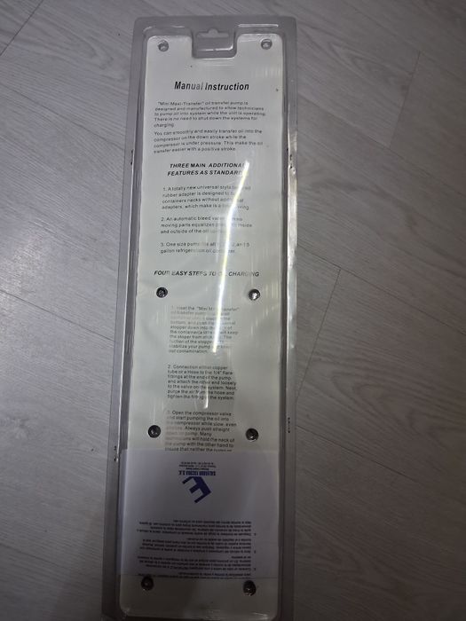 Bomba de aspiração/Carga óleo