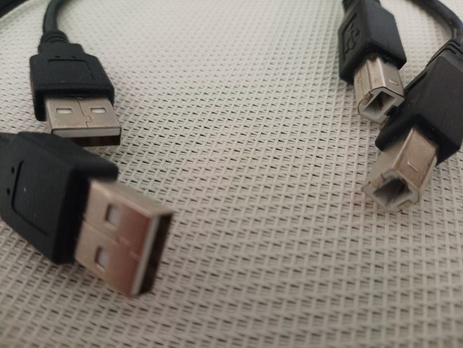 Kabel USB A-B krótki 30 cm