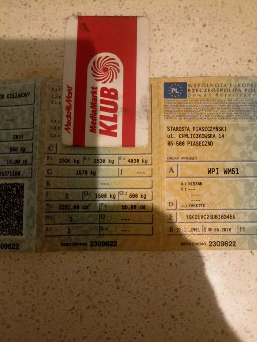 Nissan Vanette 2.3D 2001r. całość lub na części