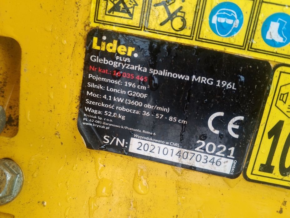 Glebogryzarka spalinowa Loncin 6KM,  85 cm
