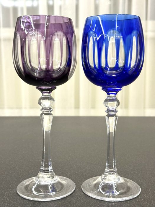 Винтажные хрустальные фужеры для вина WMF Cristal Cabinet GDR Германия