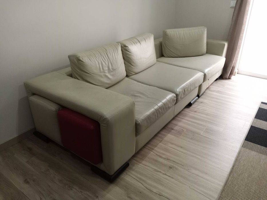 Vendo Sofá Beje Puff