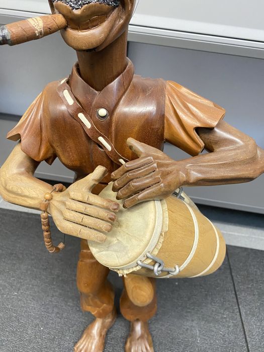 Boneco Madeira Cuba (Músico Cubano) 66cm