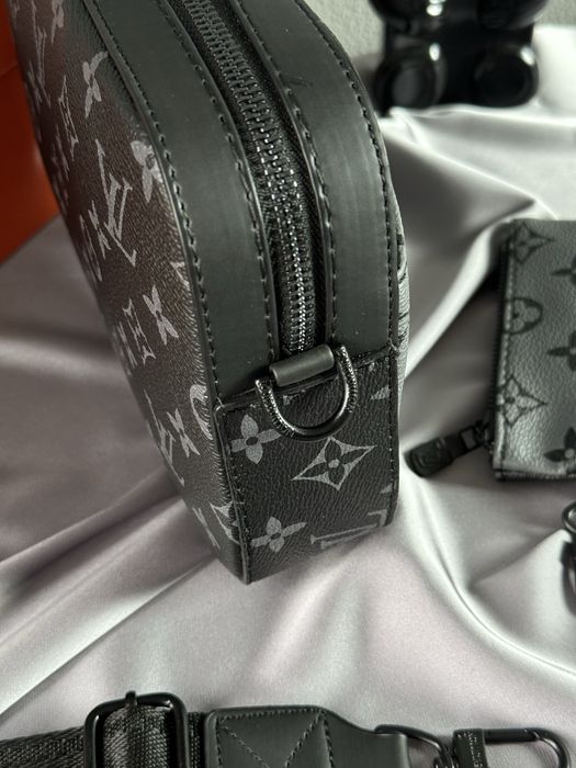 Чоловіча сумка Louis Vuitton мужская сумка барсетка дуо 2в1 мессенджер клатч через плечо
