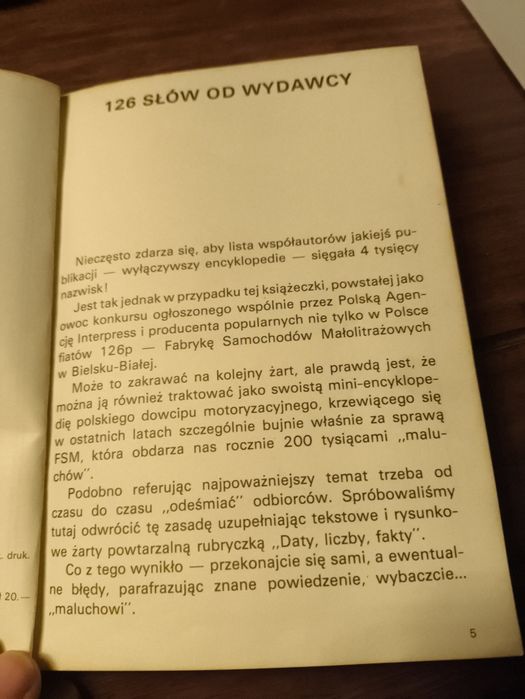 Broszura dowcipy o Fiat 126x126p