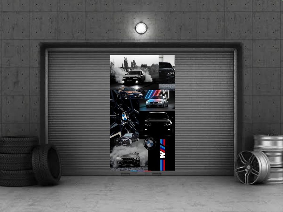 Baner plandeka 150x85cm BMW Mpower performance garaż warsztat mpower