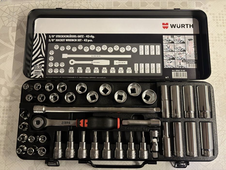 Zestaw kluczy nasadowych Wurth 3/4 - 42 elementy