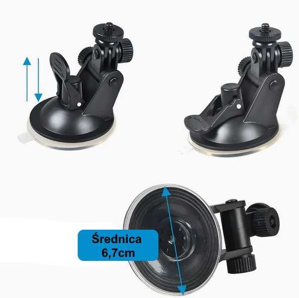 PRZYSSAWKA statyw uchwyt na szybę XIAOMI YI 2 4K gwint 1/4 cala