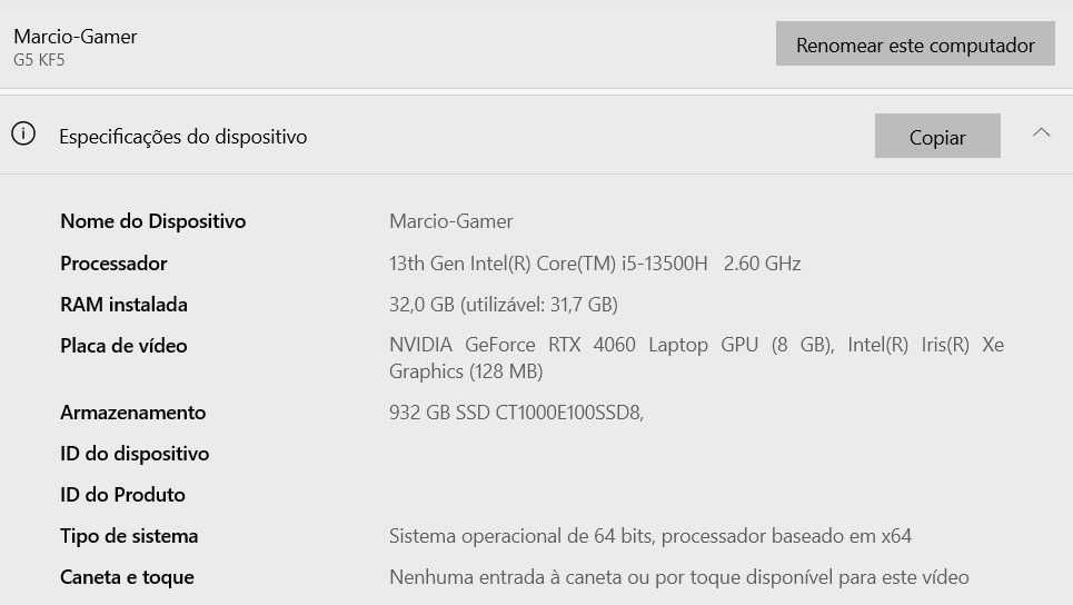 Gigabyte G5 KF I5 13500H RTX 4060 8GB