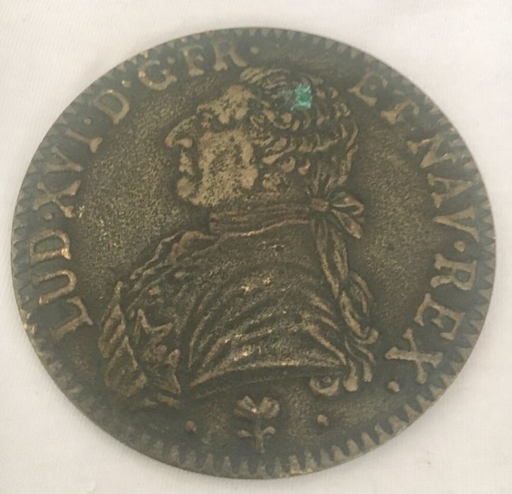Moeda ou medalha LUD.XVI ,7,5cm diâmetro,vendo ou troco