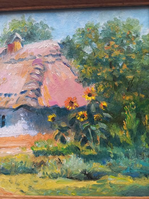Живописна картина хатинка