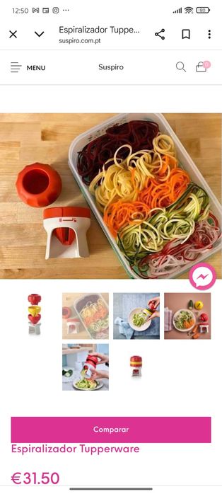 Espiralizador Tupperware como novo