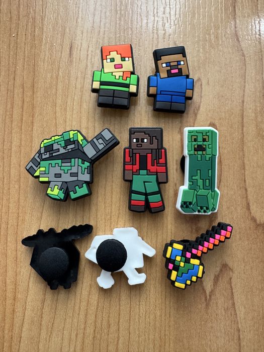 Minecraft Crocs przypinki 8 sztuk