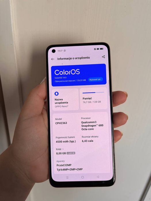 OPPO Reno7 8/128GB Pomarańczowy