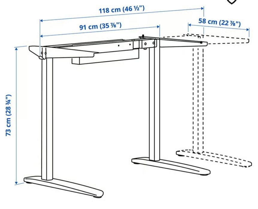 Stelaż podstawa biurka IKEA
