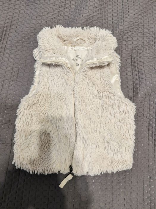 Мєхова хутрова плюшева жилетка h&m 128