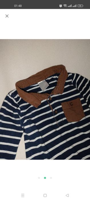 Боді з довгим рукавом на хлопчика 9-12 місяців