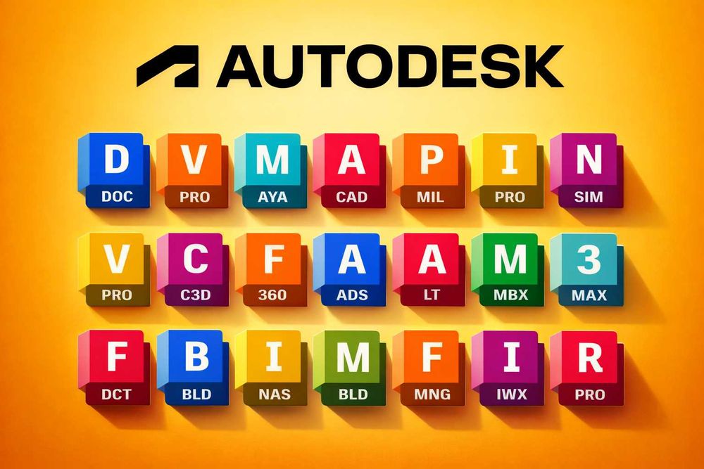 Autodesk 2026 Wszystkie Aplikacje Oficjalna Subskrypcja na 3 Lata