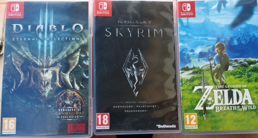 3 jogos - Zelda,Skyrim,Diablo