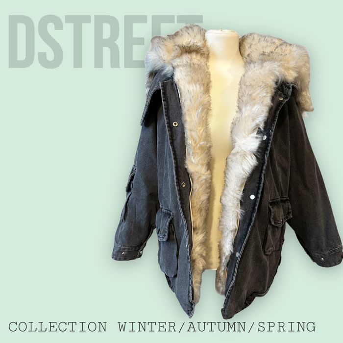 Kurtka jeansowa zimowa Oversize 2w1 wiosenna