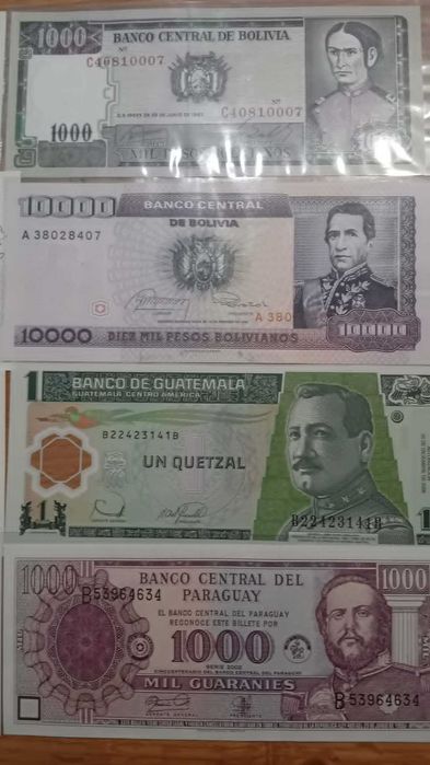 Sprzedam banknoty z  Ameryki południowej