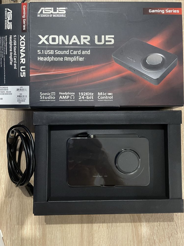 Зовнішня звукова карта Asus Xonar U5: 1 800 грн. - Комплектуючі та ...