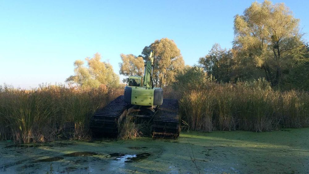 Плавающий экскаватор драглайн земснаряд